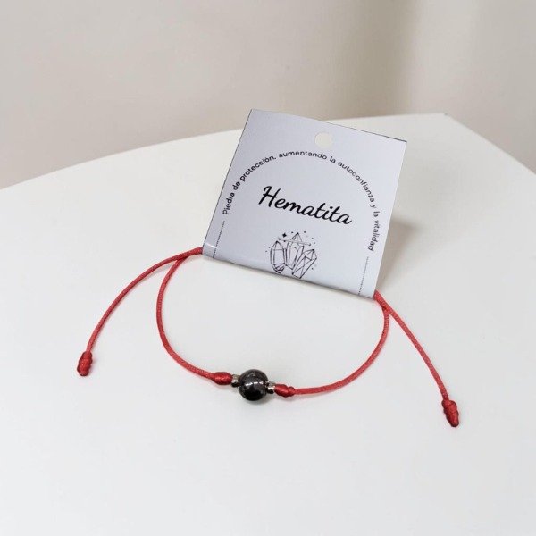 Producto - PULSERA HILO ROJO CON PIEDRA HEMATITE