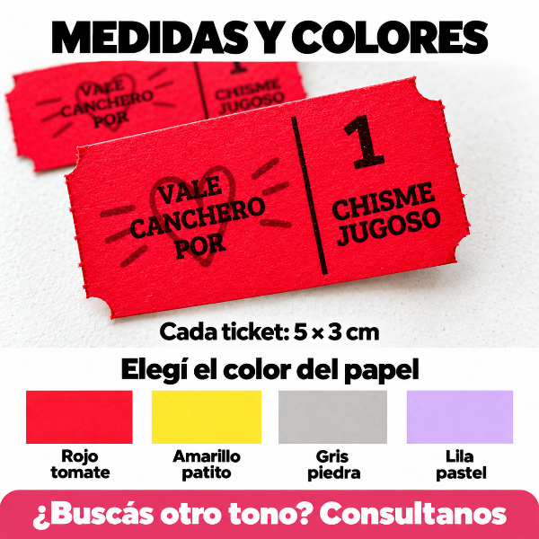 Producto - Tickets troquelados personalizados - Pack de 30 - 4