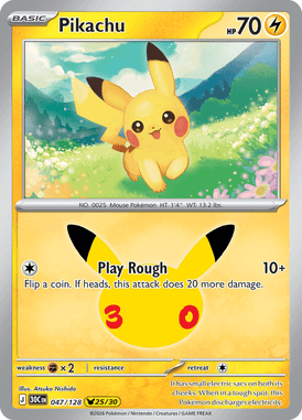 Producto - Pikachu 047/128 (30th Celebration)