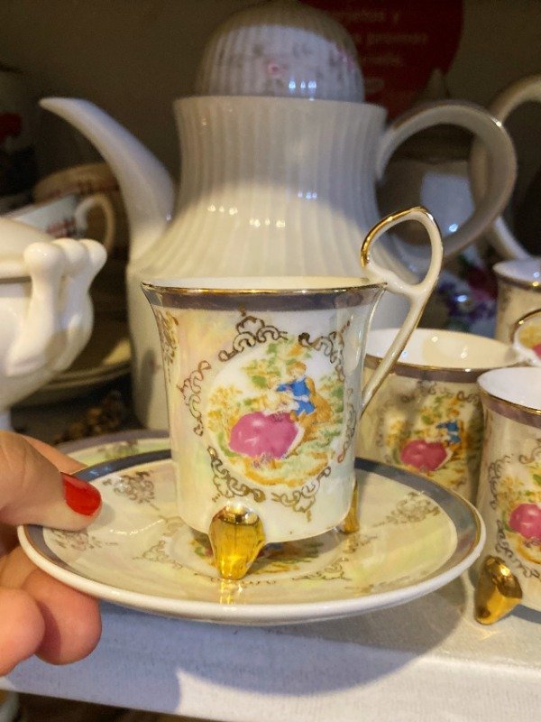 Producto - Taza Y Plato De Café De Porcelana De Colección