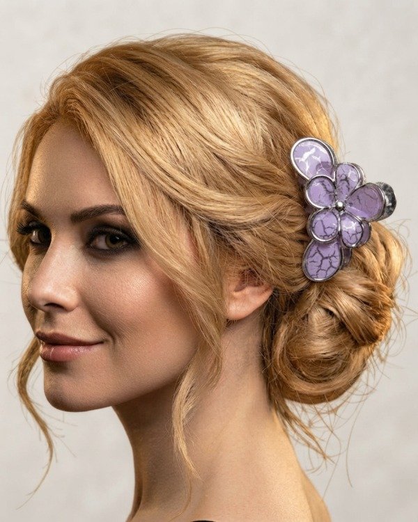 Producto - Broches Para Pelo Mujer Flor Agrietada S/metal X Unidad - 0