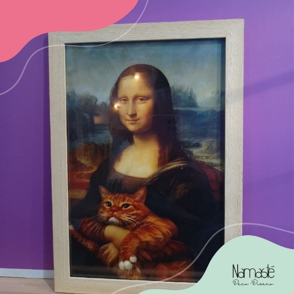Producto - Cuadro Mona Lisa con gato
