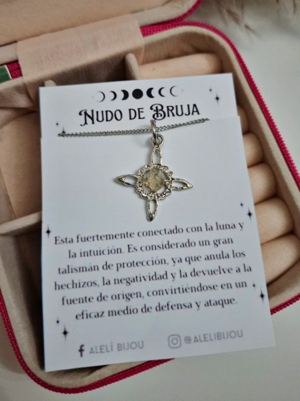 Producto - Collar Nudo de Bruja (citrino)