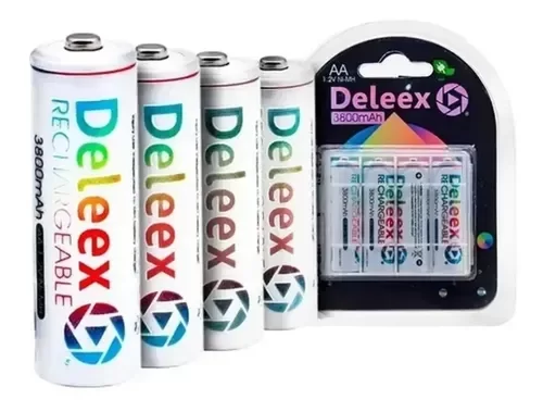 Producto - Pilas Aa Recargables Deleex 3800 Mah  por cuatro unidades
