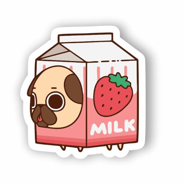 Producto - ST00093 Pug caja de leche rosa