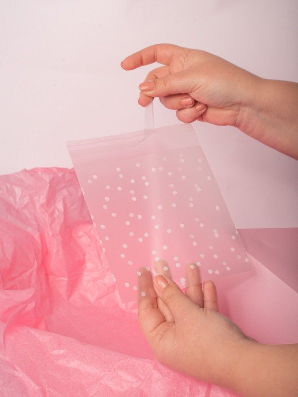 Producto - Bolsas con adhesivo Lunares