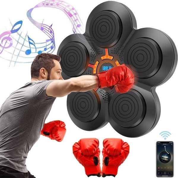 Producto - Máquina de boxeo musical con guantes de boxeo montada en la pared