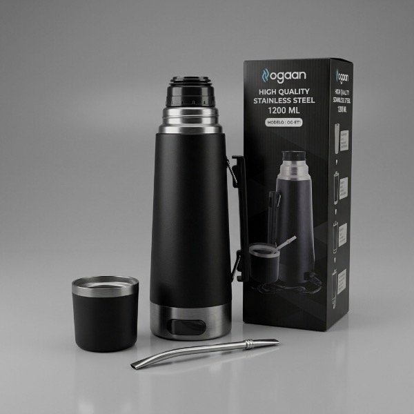 Producto - TERMO PAVA ELÉCTRICA OGAAN 1200ML TÉRMICA INTELIGENTE CON MANIJA Y BOMBILLA