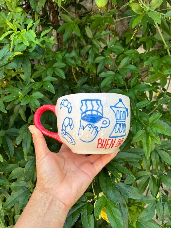 Producto - Tazón Buen Día (borde rojo)