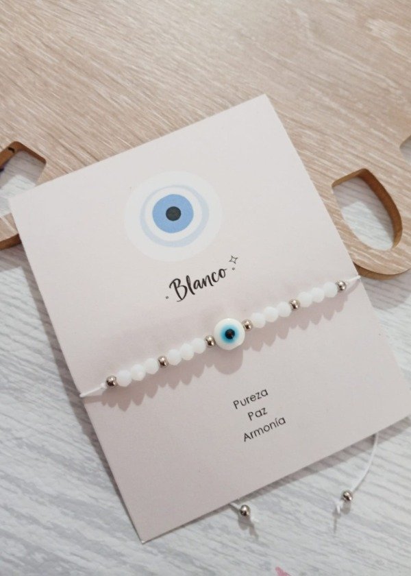 Producto - Pulsera ojito blanca
