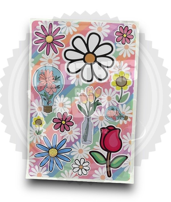 Producto - PLANCHA STICKERS FLORCITAS