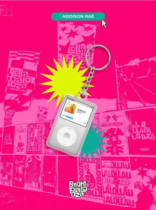 Producto - Llavero Addison Rae -BRIGHTPALOOZA
