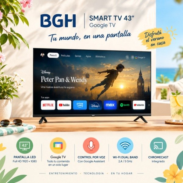 Producto - SMART TV BGH 43" GOOGLE TV - B4326FG5G