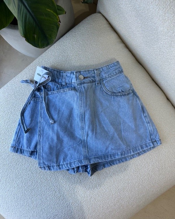 Producto - Short Pollera Galicia / Celeste.