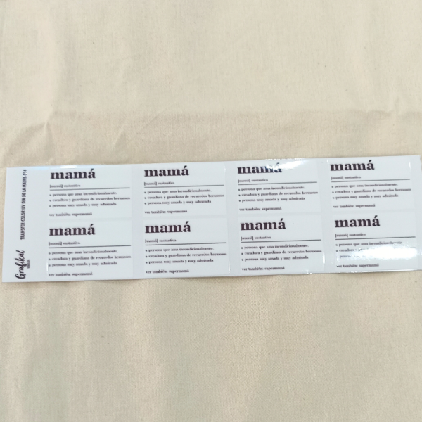 Producto - Transfer UV MAMÁ 014 - 0