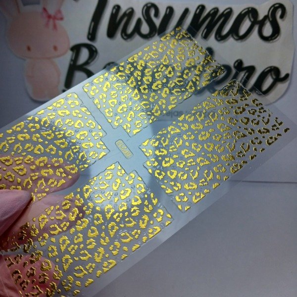 Producto - Sticker animal print dorado