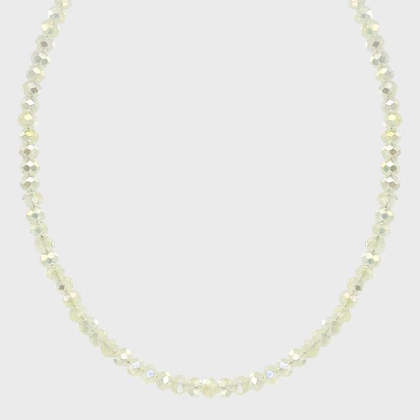 Producto - Collar de cristal checo y acero quirúrgico - 6mm - Perlado