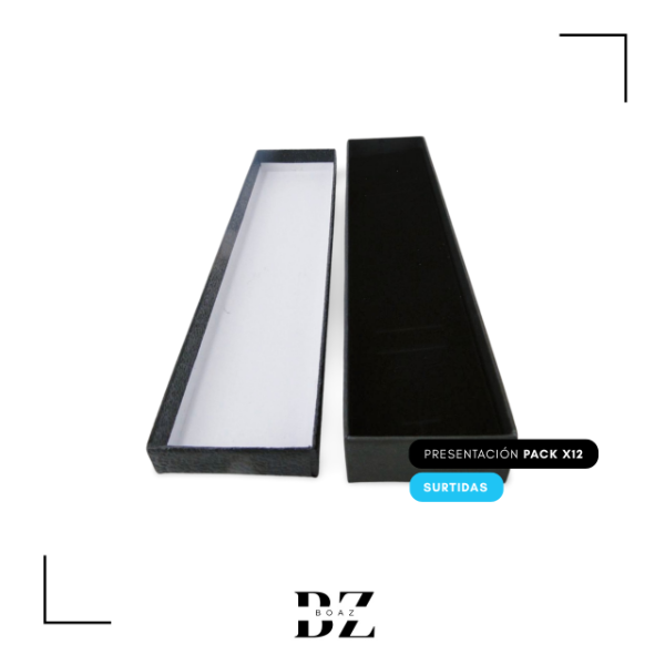 Producto - ESTUCHE REGALO X 12 UNIDADES 4.5X 20 CM NEGRO - 2027-4