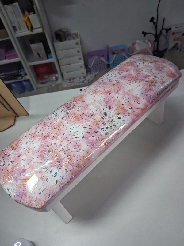 Producto - Apoya manos floreado rosa