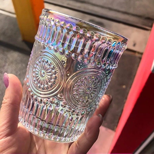 Producto - Vaso con arabescos tornasolado-