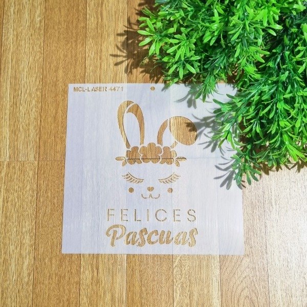 Producto - St 4471 de 20x20 cm Stencil  Conejo  Pascua