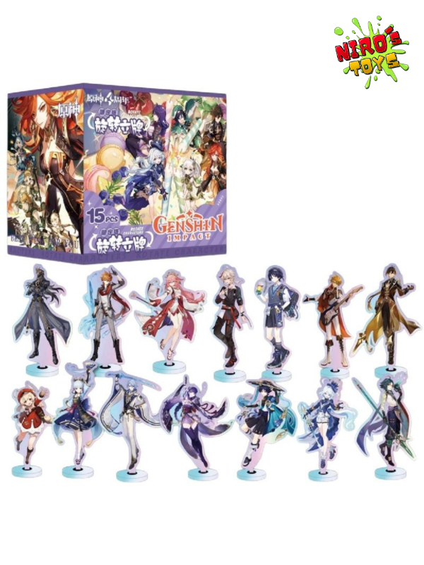 Producto - Figuras de acrílico set x15 (8-12cm) - Figura Genshin Impact - Nirostoys