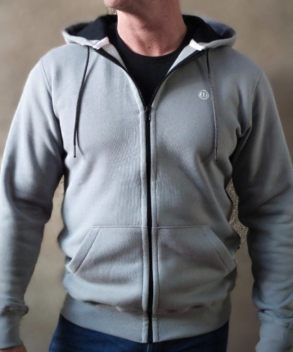 Producto - Campera Hoodie Gris Plata