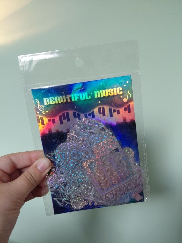 Producto - Packs de stickers en PET brillantes - Beautiful music