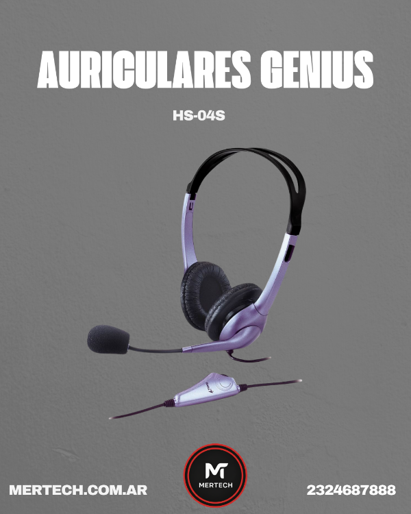 Producto - AURICULAR GENIUS HEADSET PARA PC SINGLE PLUG