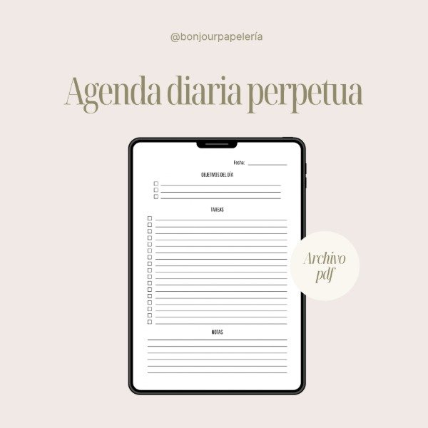 Producto - ARCHIVO DIGITAL Agenda diaria perpetua A5