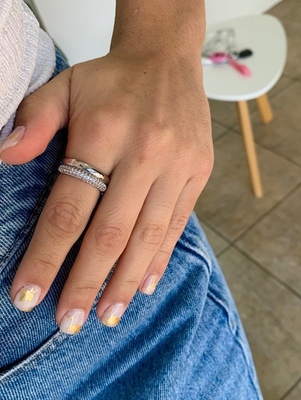 Producto - Anillo doble con strass