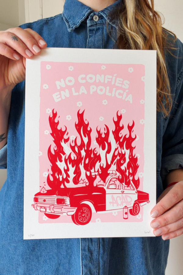 Producto - Serigrafía No confíes en la Policía (Ed. 2026)