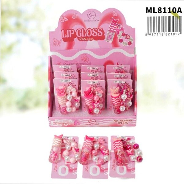 Producto - BRILLO LABIAL CON MOÑO Y LLAVERO