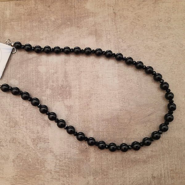 Producto - Collar esferas Onix Negro