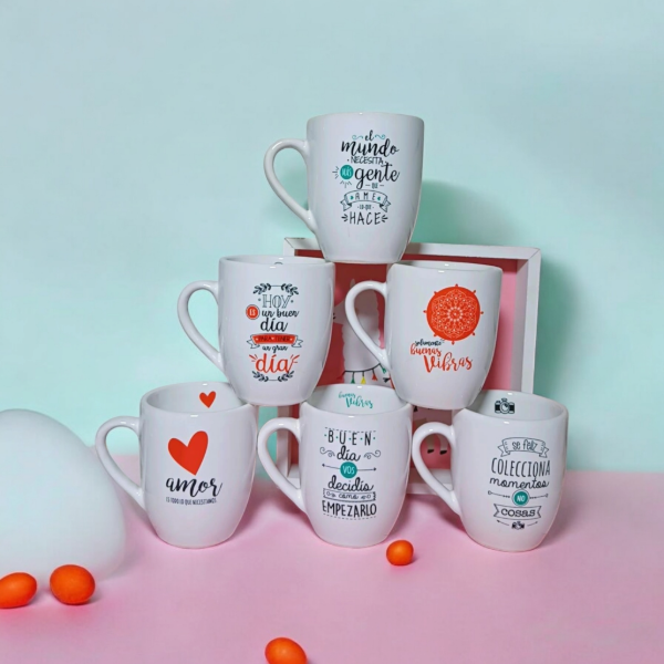 Producto - TAZAS BOMBE FRASES POSITIVAS X12