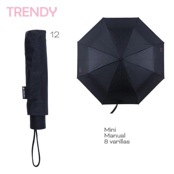Producto - Paragua manual negro Trendy