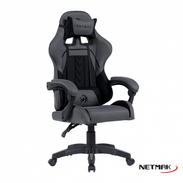 Producto - Silla gamer -apoyabrazos -5 ruedas -respaldo alto -apoyacabeza -almohadones