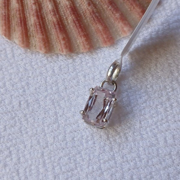 Producto - Dije plata 925 morganita rectangular