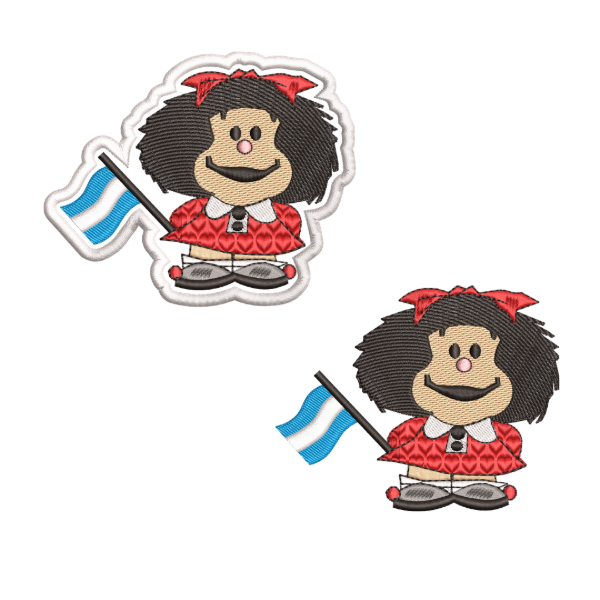 Producto - Mafalda Argentina aplique y común 10 y 9 cm- matriz