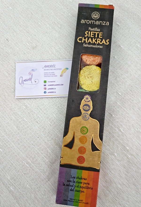 Producto - Pastillas 7 Chakras Sahumadoras Aromanza