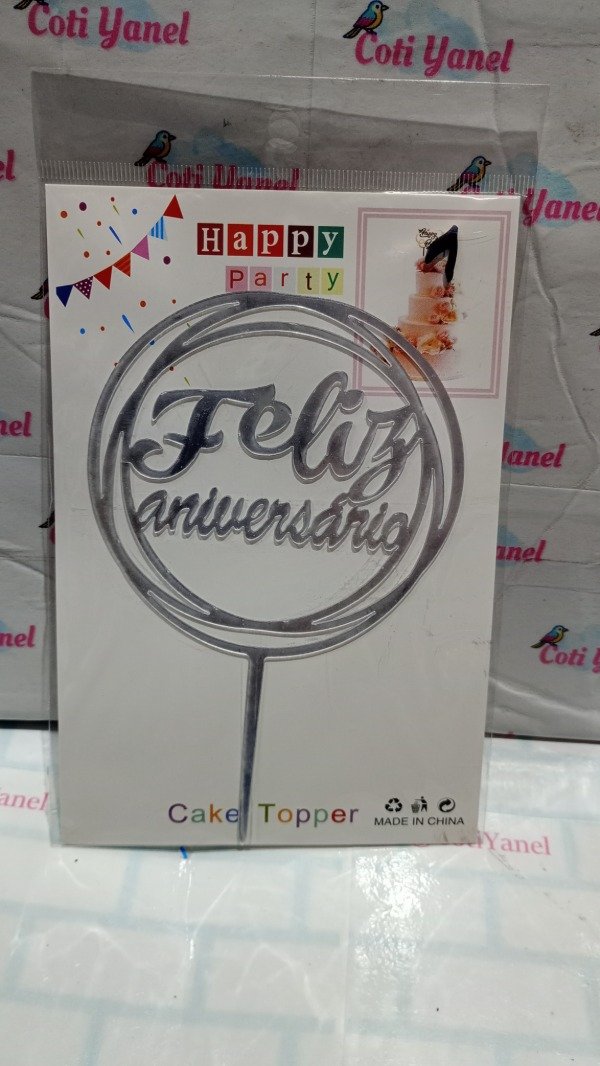Producto - Topper "Feliz Aniversario" PLASTICO - 4
