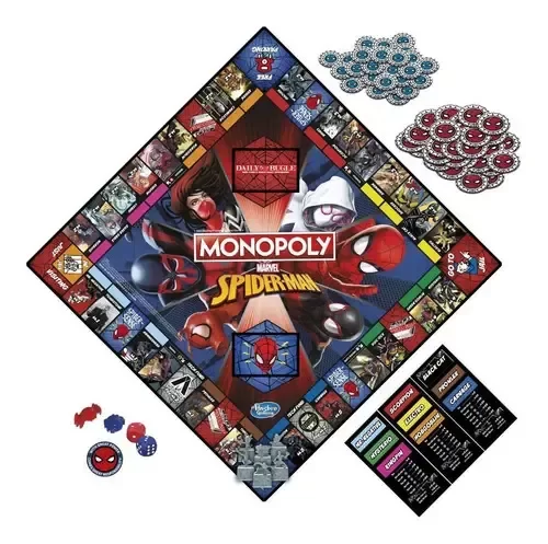 Producto - Monopoly Spiderman Marvel Juego Monopolio Hombre Araña - 4