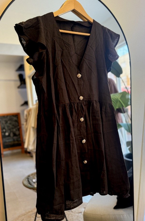 Producto - Vestido Flores Italiano Choco