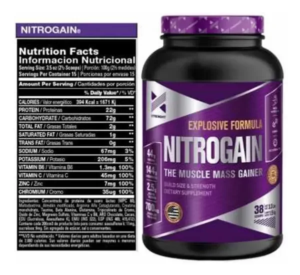 Producto - NITROGAIN 1.5KG XTRENGHT - 2
