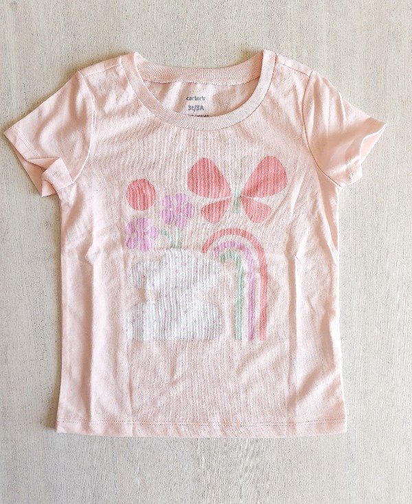 Remera manga corta carters talle 3 rosa