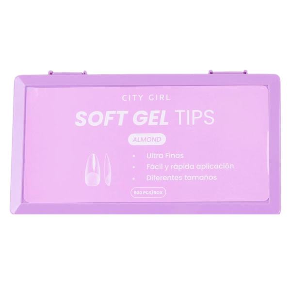 Producto - TIP SOFT GEL ALMENDRA CITY GIRL 600 UNIDADES