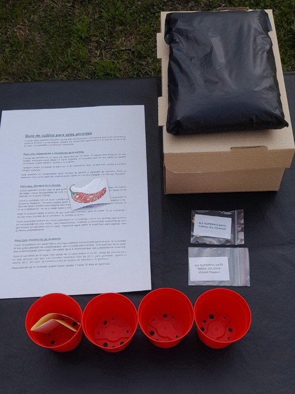 Producto - Kit de Siembra de Ajíes Superpicantes (Carolina Reaper + Ghost Pepper) - 1