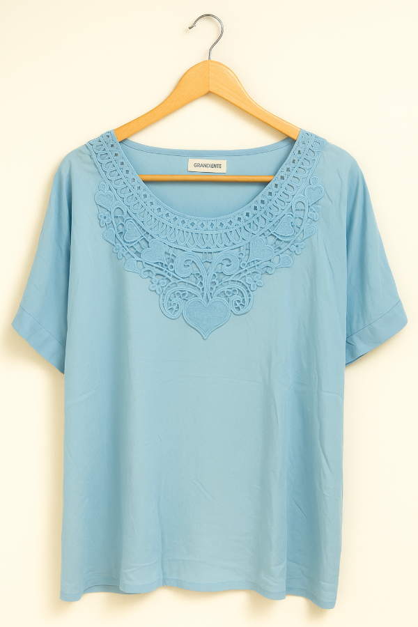 Producto - Blusa Camisola Lino Talle Grande con Bordado