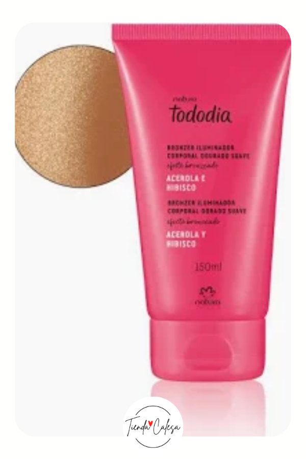 Producto - Tododía - Iluminador corporal dorado - Acerola e Hibisco