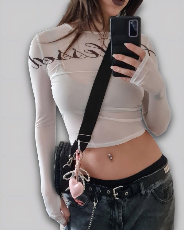 Producto - Mesh Top Blessed (White)